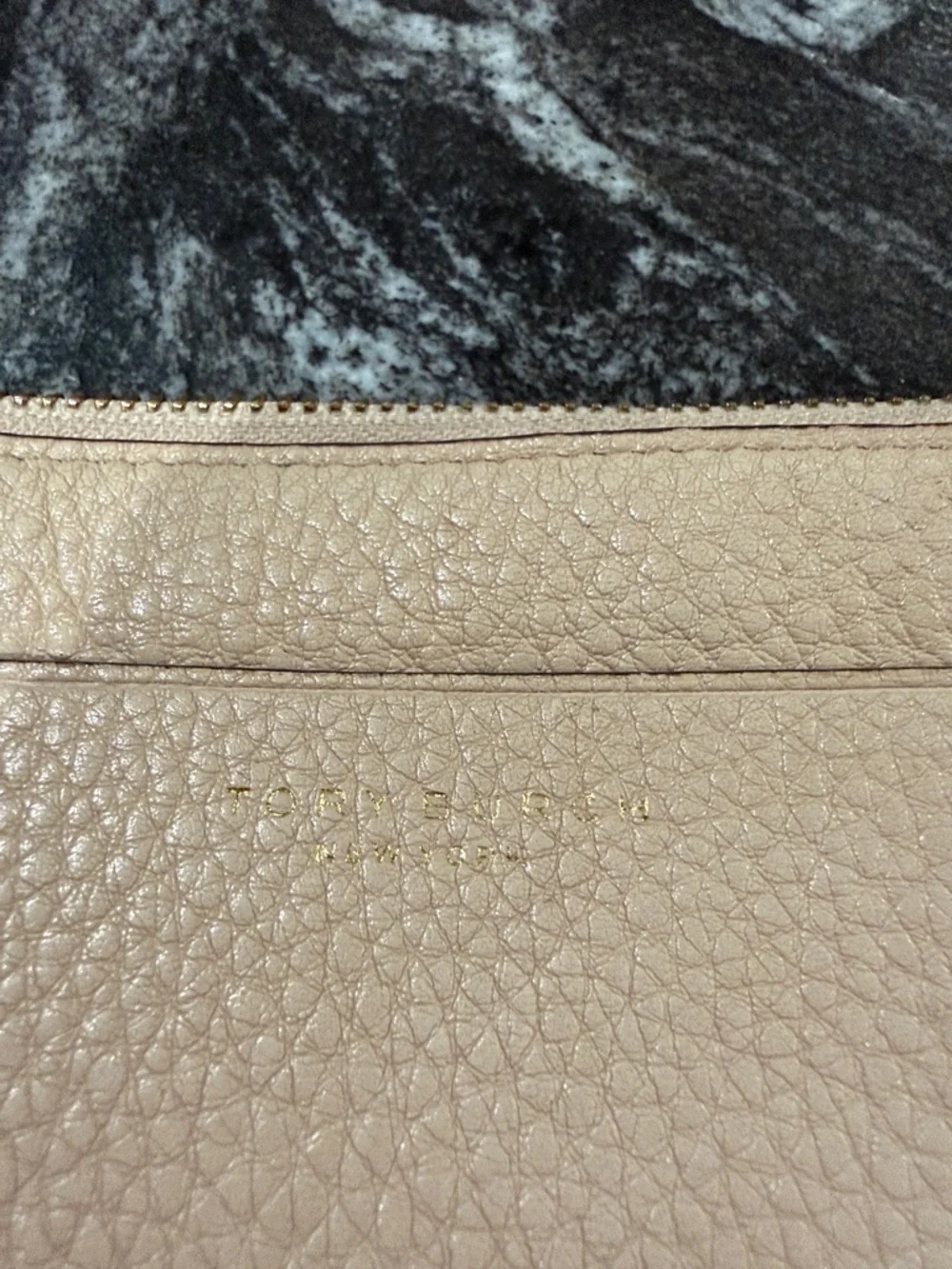Tory Burch Blush Pebbled Leather Crossbody with Tassel